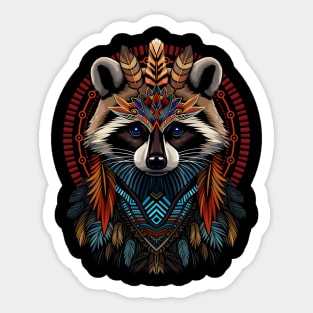 Tribal raccoon Sticker